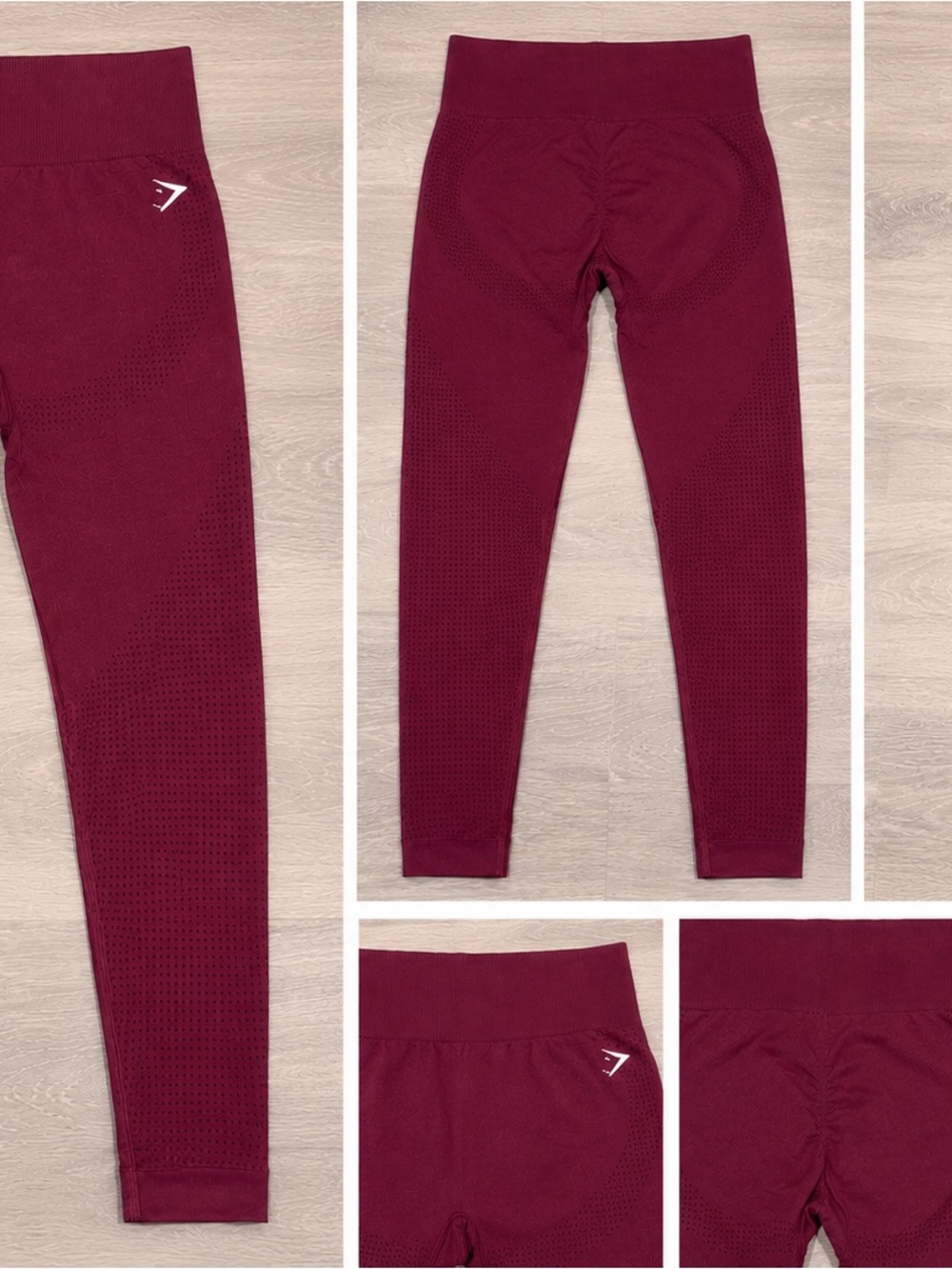 Gymshark Seamless Leggings in Burgundy